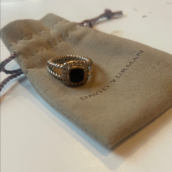 David Yurman Silver and Black Onyx Men's Ring - Picture 1 of 1